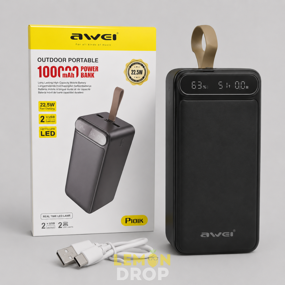 PowerBank 100000 mAh з LED дисплеєм. Портативний зарядний пристрій 0029 фото