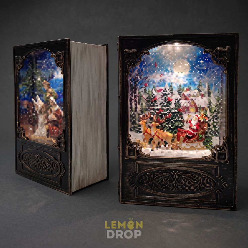 Новорічний нічник книга WDL-24023A 19,1 см 1350 фото