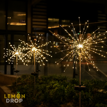 Вуличний садовий феєрверк 150, газонний, на сонячній батареї Fireworks floor 0122 фото