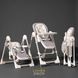 Стільчик для годування BabyChair з регульованою спинкою та столиком, шезлонг, колеса, складаний 0926 фото